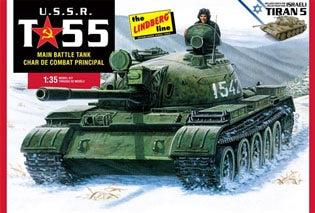 Lindberg T-55 Tank 1:35 Model Kit