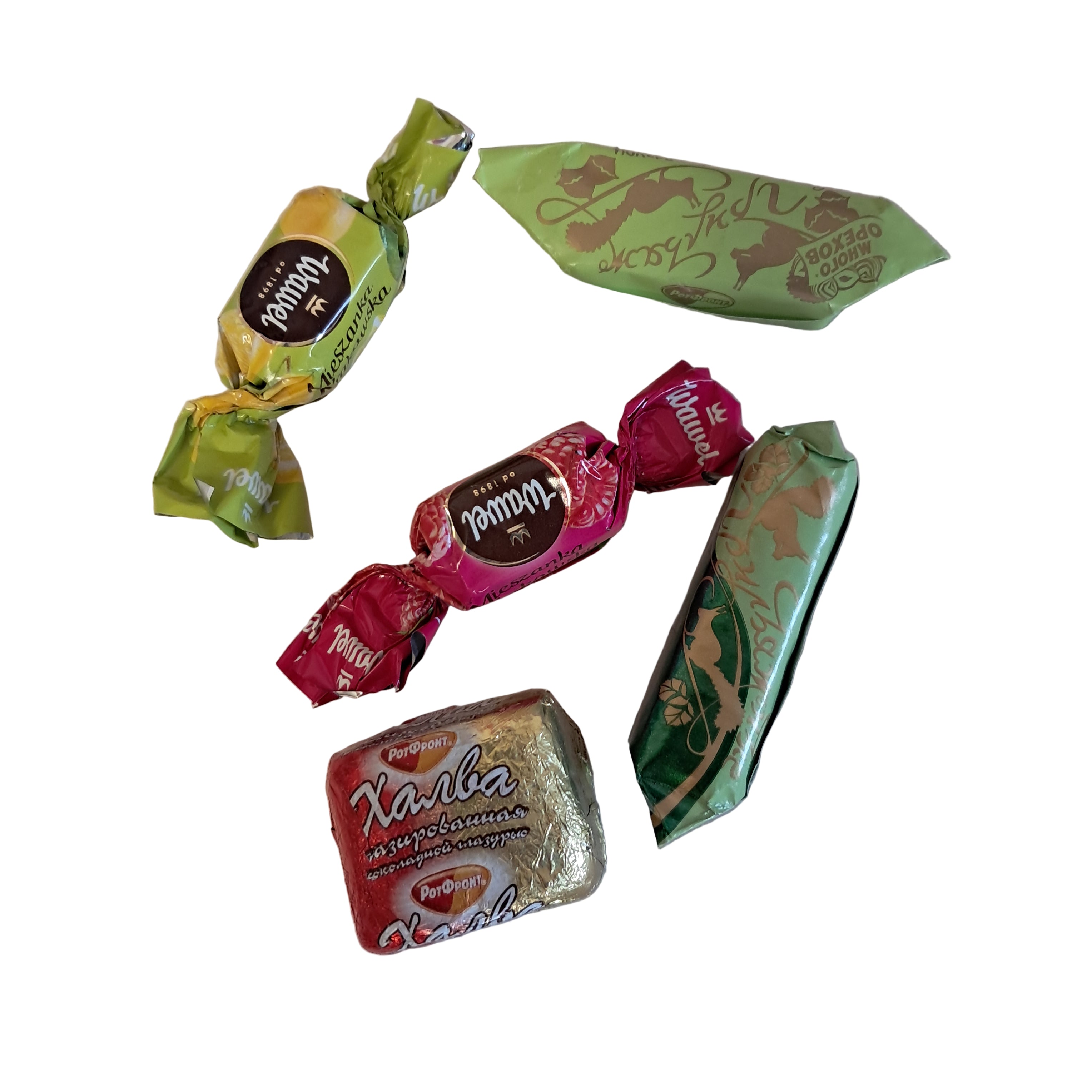 Assorted Russian Chocolates & Candies 5 Pack