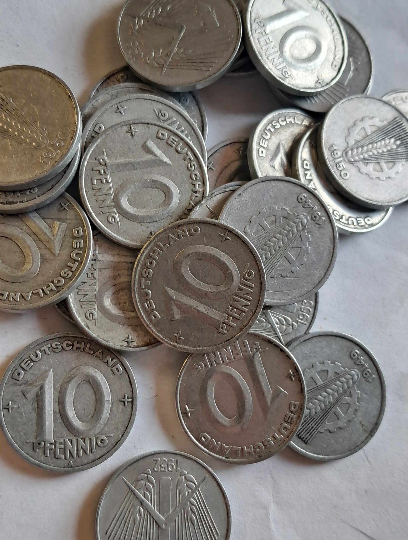 East German 1940-50s First Issues 10 Pfenning Coin