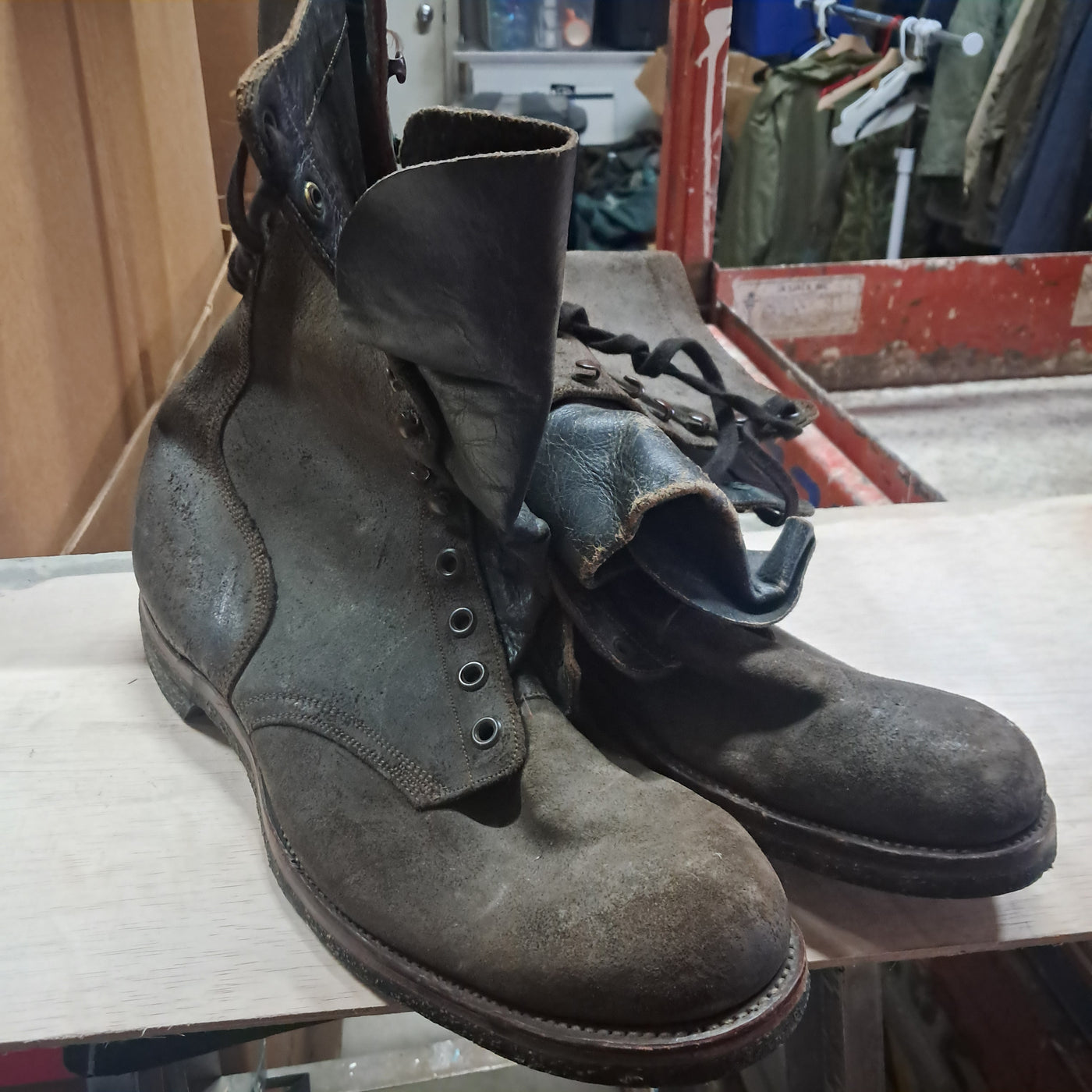 Assorted Military Boots and Shoes