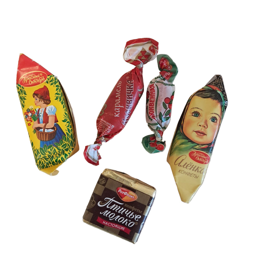 Assorted Russian Chocolates & Candies 5 Pack